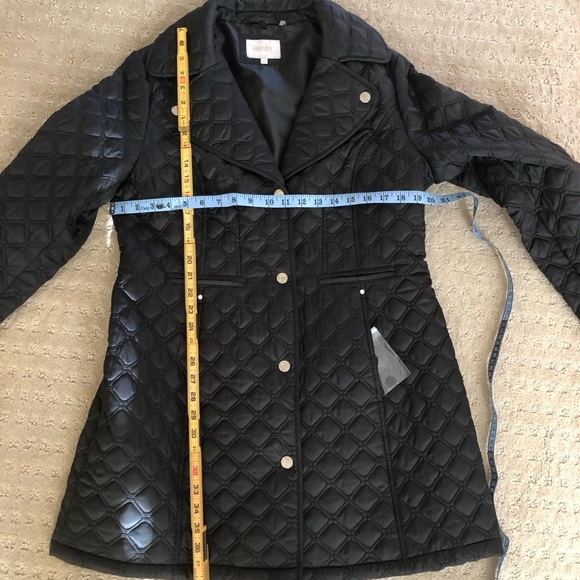 Laundry by Shelli Segal Black Quilted Women's Coat in Large - Picture 5 of 8